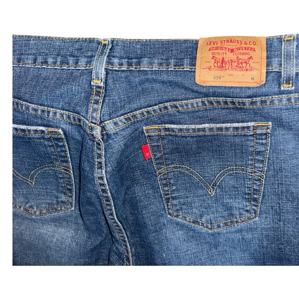 VTG y2k Levi’s 515‎ bootcut medium wash LOW RISE size 12 petite - Picture 2 of 9